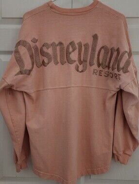 Disneyland Resort Spirit Jersey, Peach Rose Gold Glitter Puffy, Oversized XS
